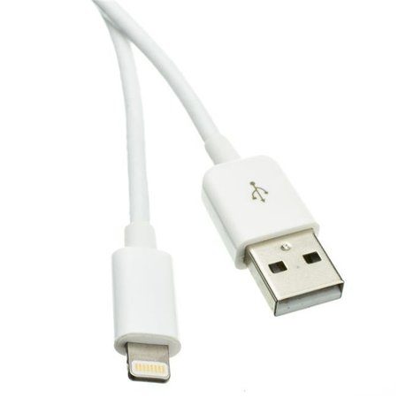 Cable Wholesale Cable Wholesale 10U2-05101.5WH Apple Lightning Authorized White iPhone; iPad; iPod; USB Charge & Sync Cable - 1.5 ft. 10U2-05101.5WH